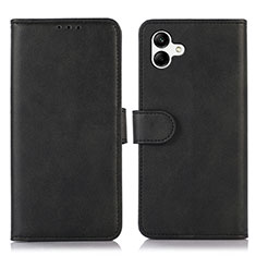 Funda de Cuero Cartera con Soporte Carcasa N08P para Samsung Galaxy A04 4G Negro