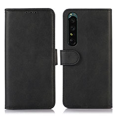 Funda de Cuero Cartera con Soporte Carcasa N08P para Sony Xperia 1 IV SO-51C Negro