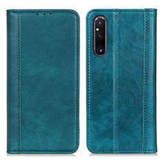 Funda de Cuero Cartera con Soporte Carcasa N08P para Sony Xperia 1 V Verde