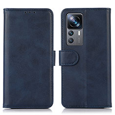 Funda de Cuero Cartera con Soporte Carcasa N08P para Xiaomi Mi 12T 5G Azul