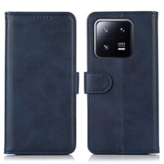 Funda de Cuero Cartera con Soporte Carcasa N08P para Xiaomi Mi 13 5G Azul