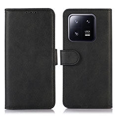 Funda de Cuero Cartera con Soporte Carcasa N08P para Xiaomi Mi 13 Pro 5G Negro