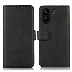 Funda de Cuero Cartera con Soporte Carcasa N08P para Xiaomi Poco C65 Negro