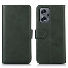 Funda de Cuero Cartera con Soporte Carcasa N08P para Xiaomi Poco F5 5G Verde