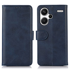 Funda de Cuero Cartera con Soporte Carcasa N08P para Xiaomi Redmi Note 13 Pro+ Plus 5G Azul