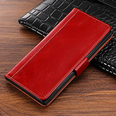 Funda de Cuero Cartera con Soporte Carcasa P01 para Samsung Galaxy Note 10 Rojo