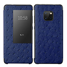 Funda de Cuero Cartera con Soporte Carcasa P02 para Huawei Mate 20 Pro Azul