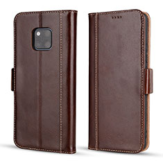 Funda de Cuero Cartera con Soporte Carcasa P03 para Huawei Mate 20 Pro Marron