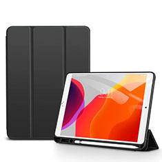 Funda de Cuero Cartera con Soporte Carcasa para Apple iPad 10.2 (2019) Negro