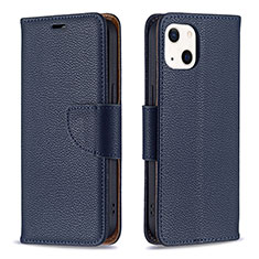 Funda de Cuero Cartera con Soporte Carcasa para Apple iPhone 13 Azul