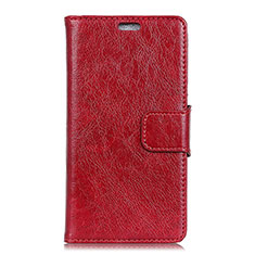 Funda de Cuero Cartera con Soporte Carcasa para Asus Zenfone 5 ZE620KL Rojo