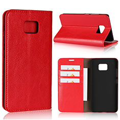 Funda de Cuero Cartera con Soporte Carcasa para Asus ZenFone V V520KL Rojo