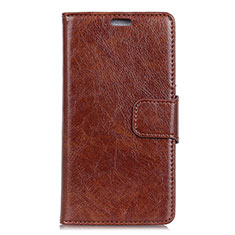 Funda de Cuero Cartera con Soporte Carcasa para Asus ZenFone V500KL Marron