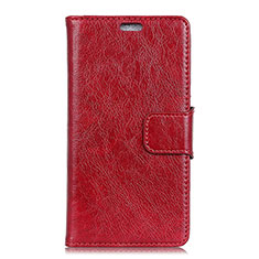 Funda de Cuero Cartera con Soporte Carcasa para Asus ZenFone V500KL Rojo