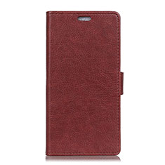 Funda de Cuero Cartera con Soporte Carcasa para HTC U11 Eyes Marron