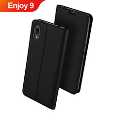 Funda de Cuero Cartera con Soporte Carcasa para Huawei Enjoy 9 Negro