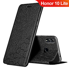 Funda de Cuero Cartera con Soporte Carcasa para Huawei Honor 10 Lite Negro