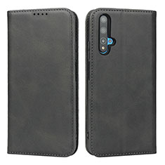 Funda de Cuero Cartera con Soporte Carcasa para Huawei Honor 20 Negro