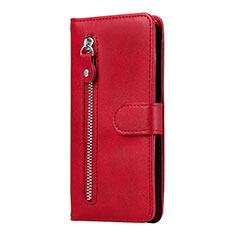 Funda de Cuero Cartera con Soporte Carcasa para Huawei Honor 9A Rojo