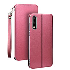 Funda de Cuero Cartera con Soporte Carcasa para Huawei Honor 9X Rosa