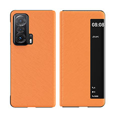 Funda de Cuero Cartera con Soporte Carcasa para Huawei Honor Magic V 5G Naranja