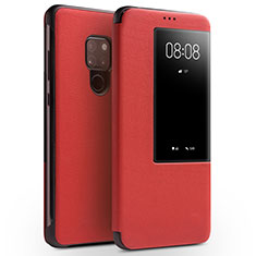 Funda de Cuero Cartera con Soporte Carcasa para Huawei Mate 20 Rojo