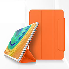 Funda de Cuero Cartera con Soporte Carcasa para Huawei MatePad Pro Naranja