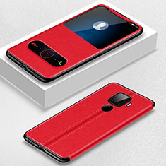 Funda de Cuero Cartera con Soporte Carcasa para Huawei Nova 5i Pro Rojo