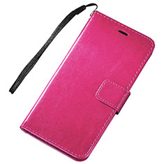 Funda de Cuero Cartera con Soporte Carcasa para Huawei Nova Lite 3 Rosa Roja