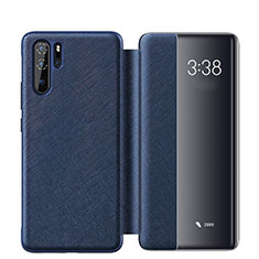 Funda de Cuero Cartera con Soporte Carcasa para Huawei P30 Pro New Edition Azul