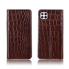 Funda de Cuero Cartera con Soporte Carcasa para Huawei P40 Lite Marron