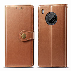 Funda de Cuero Cartera con Soporte Carcasa para Huawei Y9a Marron