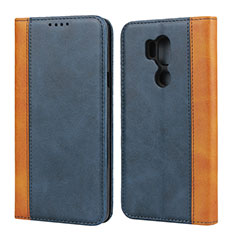 Funda de Cuero Cartera con Soporte Carcasa para LG G7 Azul