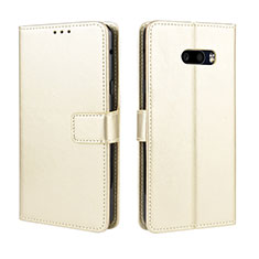 Funda de Cuero Cartera con Soporte Carcasa para LG G8X ThinQ Oro