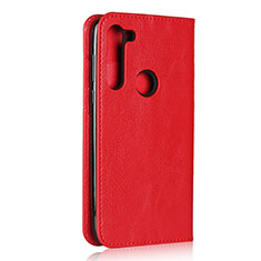 Funda de Cuero Cartera con Soporte Carcasa para Motorola Moto G8 Power Rojo