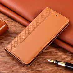 Funda de Cuero Cartera con Soporte Carcasa para Motorola Moto G9 Naranja