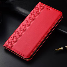 Funda de Cuero Cartera con Soporte Carcasa para OnePlus 7T Rojo