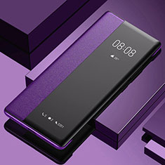 Funda de Cuero Cartera con Soporte Carcasa para Oppo A1 Pro 5G Morado