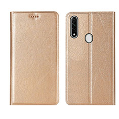 Funda de Cuero Cartera con Soporte Carcasa para Oppo A31 Oro