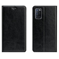 Funda de Cuero Cartera con Soporte Carcasa para Oppo A52 Negro