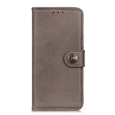 Funda de Cuero Cartera con Soporte Carcasa para Oppo F17 Pro Gris