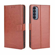 Funda de Cuero Cartera con Soporte Carcasa para Oppo Reno4 Pro 4G Marron