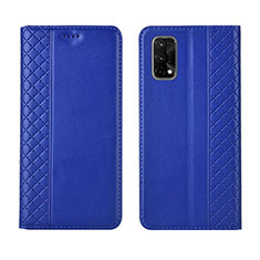 Funda de Cuero Cartera con Soporte Carcasa para Realme Q2 Pro 5G Azul