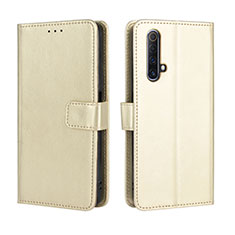 Funda de Cuero Cartera con Soporte Carcasa para Realme X3 Oro