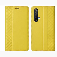 Funda de Cuero Cartera con Soporte Carcasa para Realme X50t 5G Amarillo