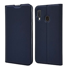 Funda de Cuero Cartera con Soporte Carcasa para Samsung Galaxy A20e Azul