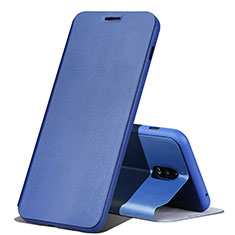 Funda de Cuero Cartera con Soporte Carcasa para Samsung Galaxy J7 Plus Azul