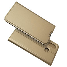 Funda de Cuero Cartera con Soporte Carcasa para Samsung Galaxy M10S Oro