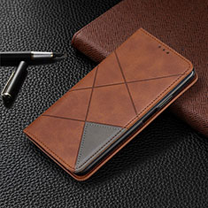 Funda de Cuero Cartera con Soporte Carcasa para Samsung Galaxy M11 Marron