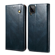 Funda de Cuero Cartera con Soporte Carcasa para Samsung Galaxy M12 Azul